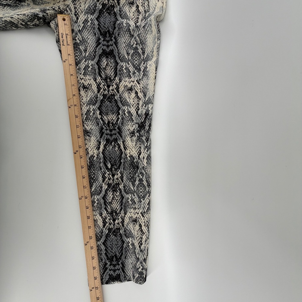 ZARA BASIC Snake Print Pants Women Size S High Rise Straight Leg Trousers - Picture 8 of 9
